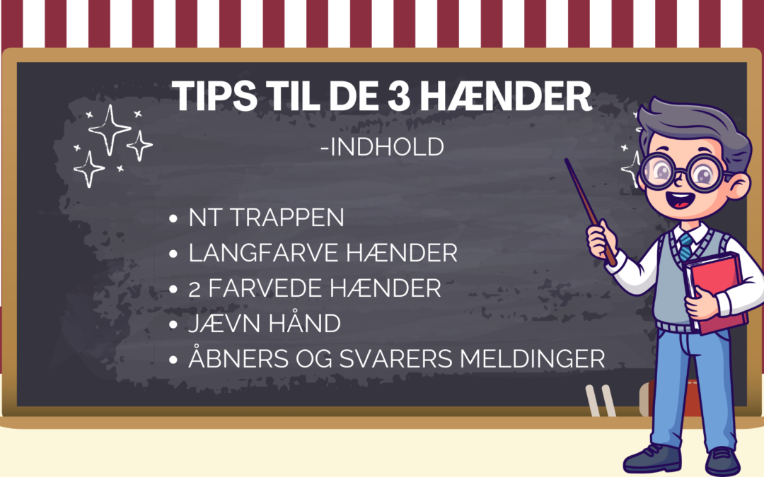 Åbners 1. melding og svarers 2.melding – de 3 hænder