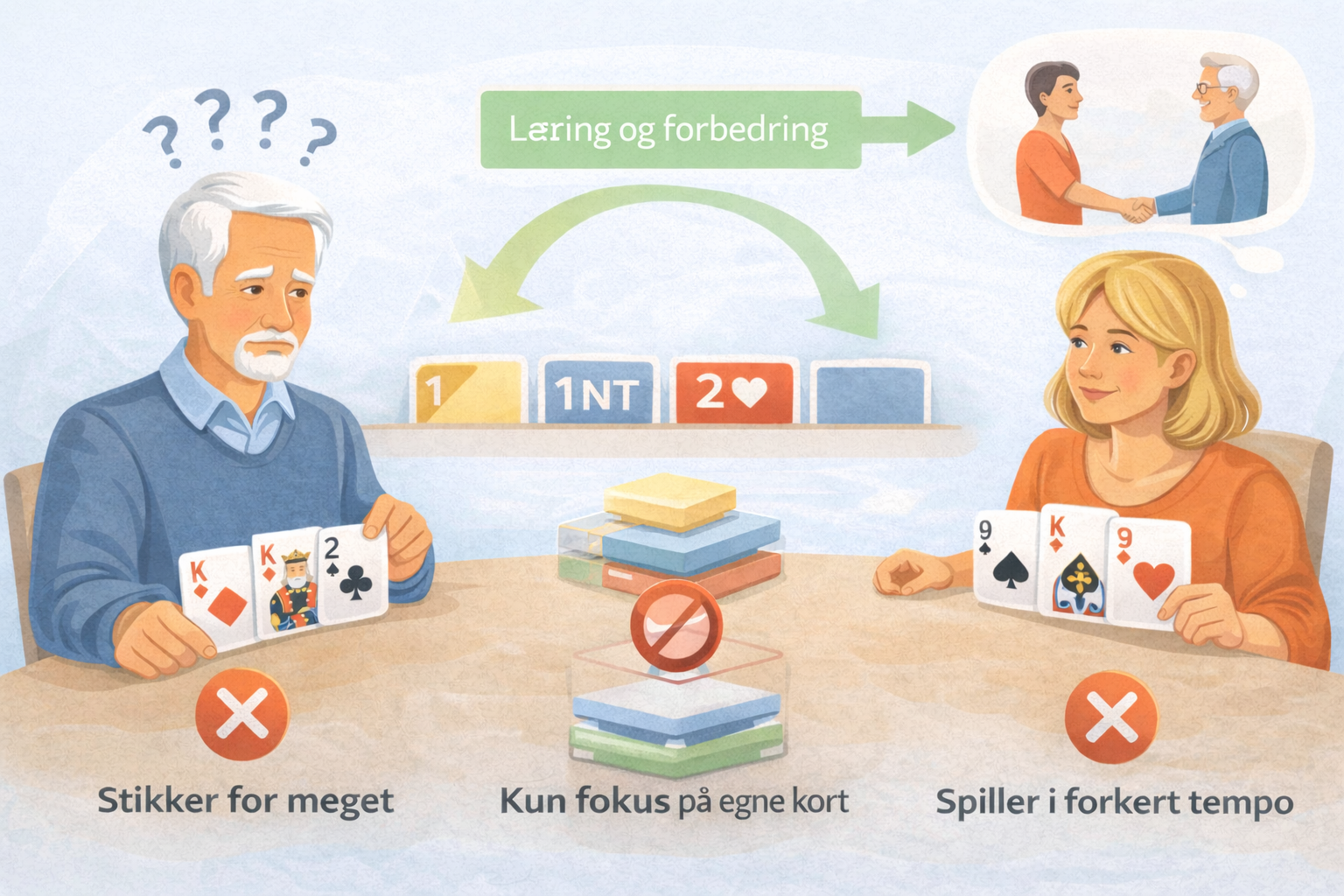 Fejl begyndere laver i bridge